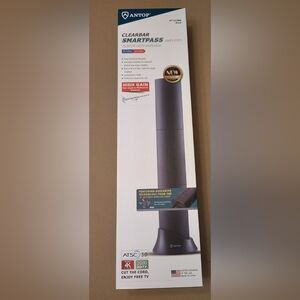 HDTV Antenna Smartpass Amplified Indoor ANTOP AT-215BB Clearbar Antop Black‎